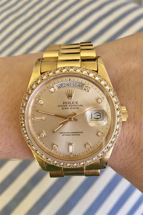 rolex day date with diamond bezel|Rolex perpetual day date 36.